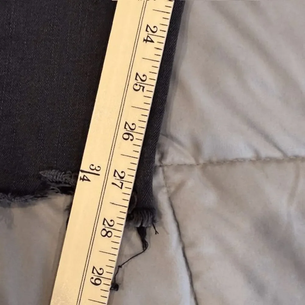 Judy Blue Lani Skinny Distressed Button Fly Jeans Stonewashed Black Size‎ 9/29